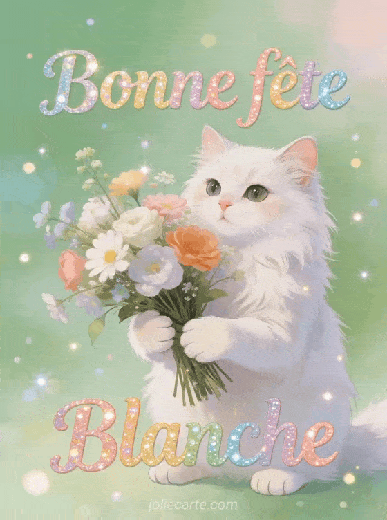 Bonne fête Blanche - Blanche gif bonne fete