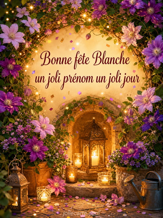 Carte bonne fête Blanche