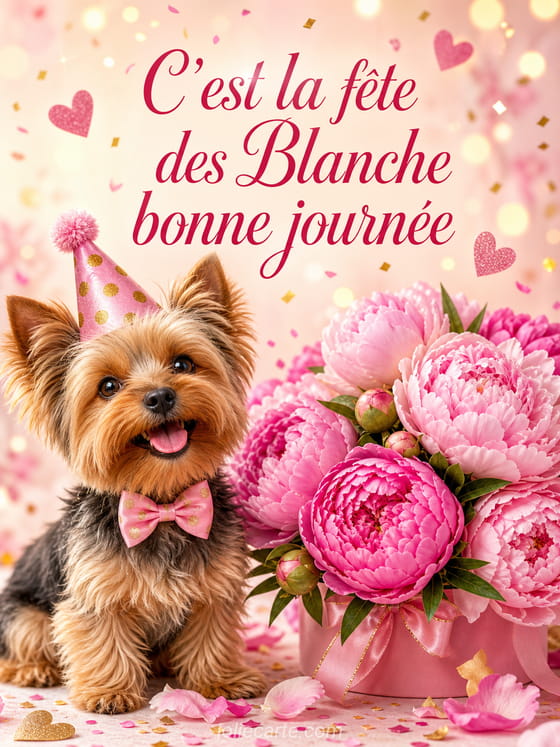 Carte bonne fête Blanche