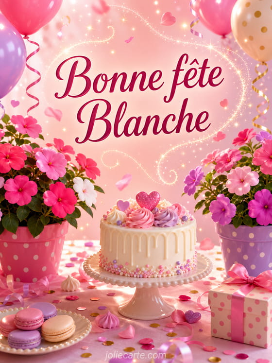 Carte bonne fête Blanche