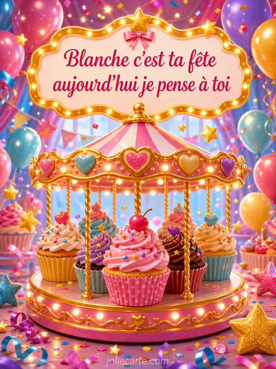 Carte bonne fête Blanche