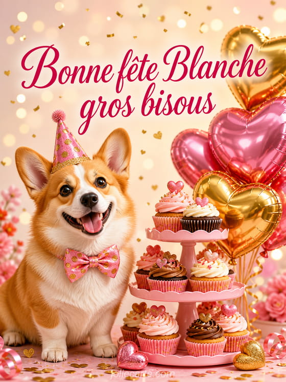 Carte bonne fête Blanche