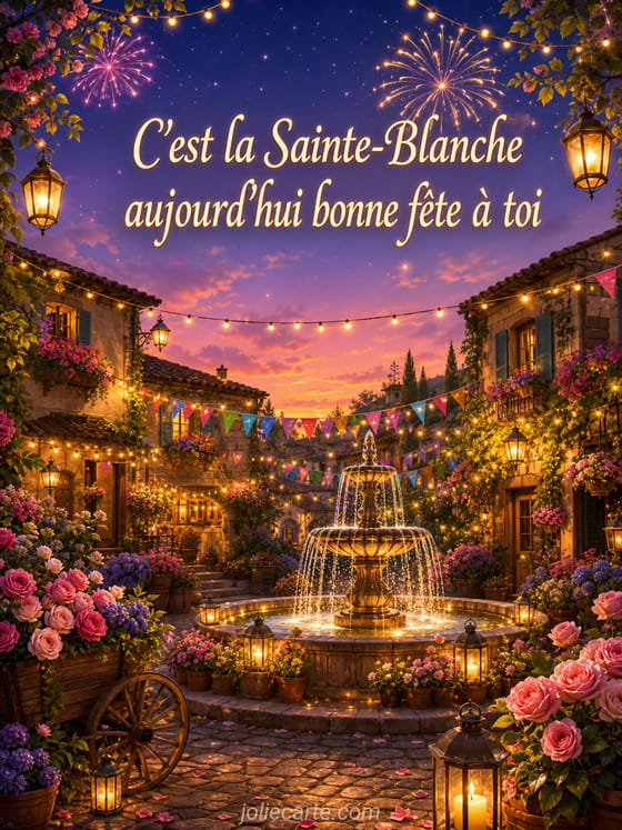 Carte bonne fête Blanche