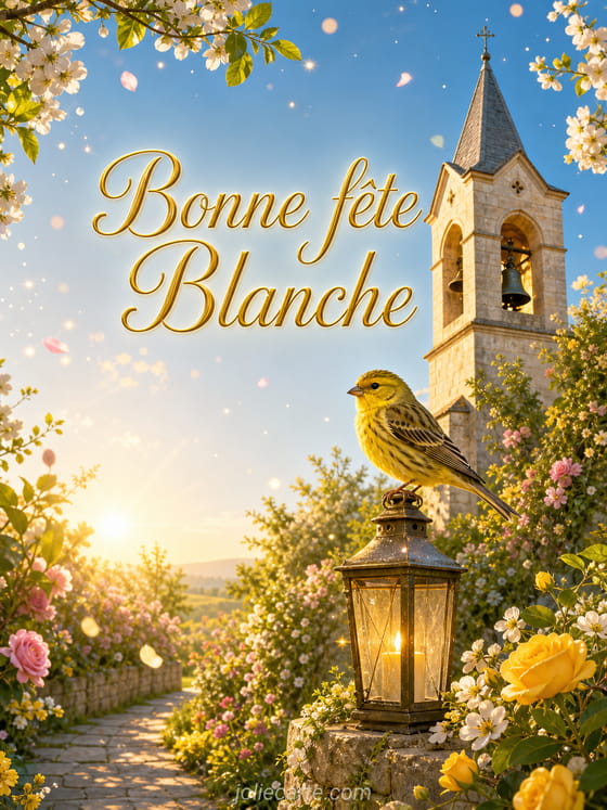 Carte bonne fête Blanche