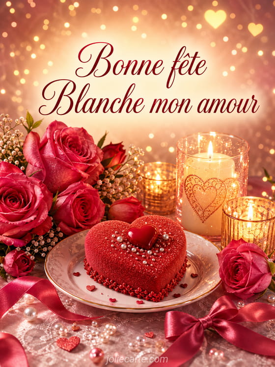 Carte bonne fête Blanche