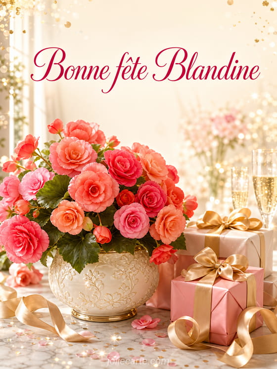Carte bonne fĂȘte Blandine