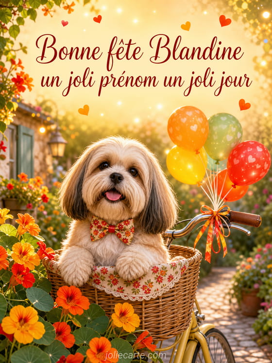 Carte bonne fĂȘte Blandine