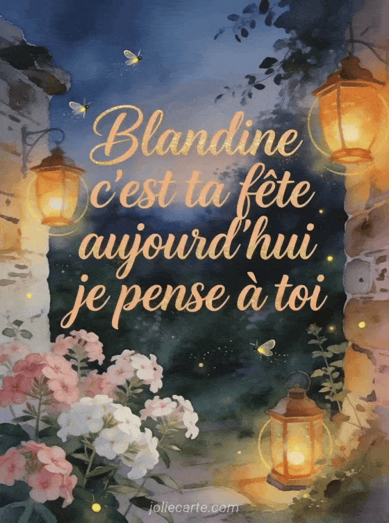 Bonne fête Blandine - Carte bonne fete blandine