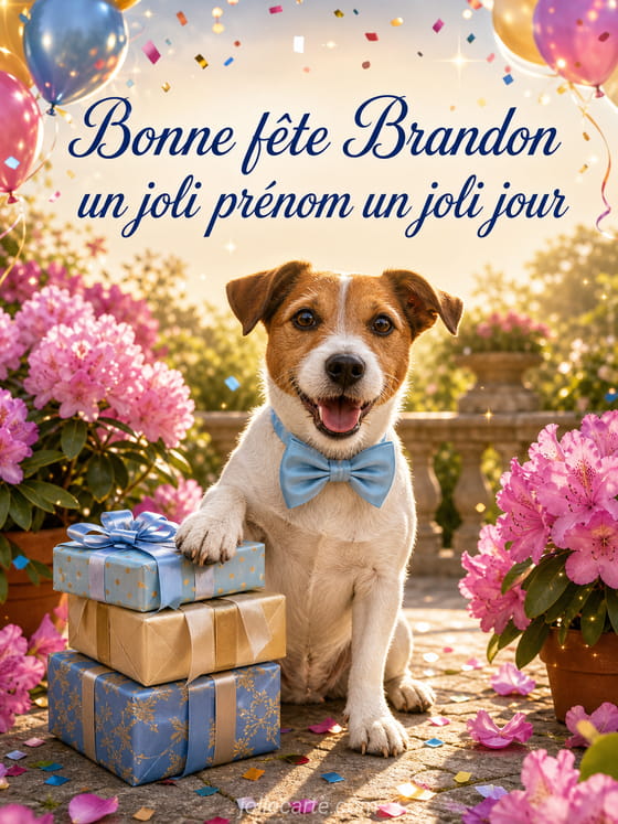 Carte bonne fĂȘte Brandon