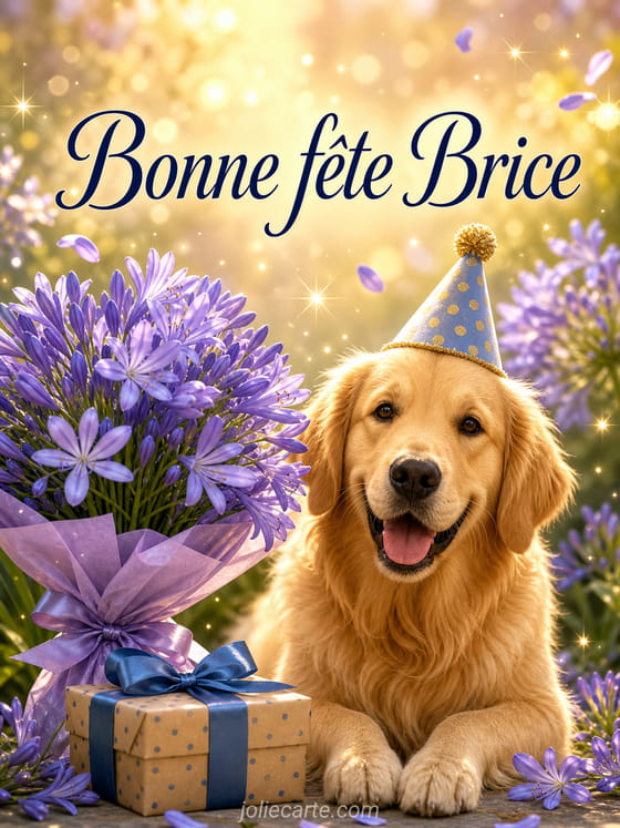 Carte bonne fĂȘte Brice