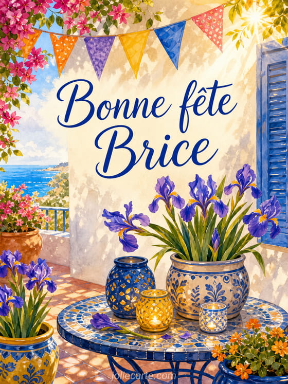 Carte bonne fĂȘte Brice