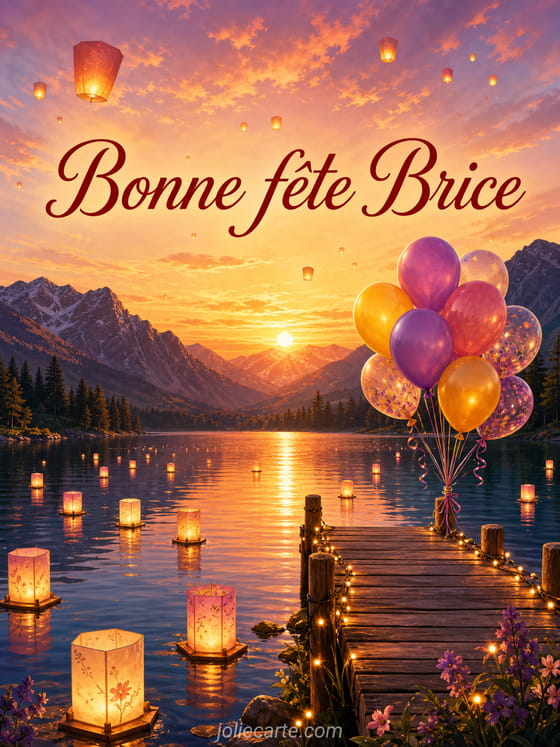 Carte bonne fĂȘte Brice
