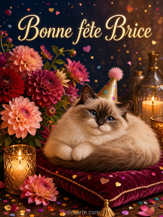 Carte bonne fĂȘte Brice