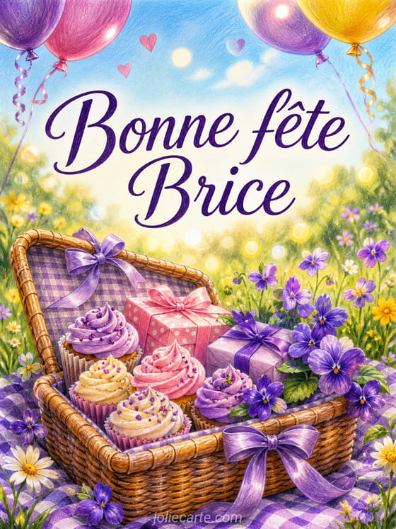 Carte bonne fĂȘte Brice