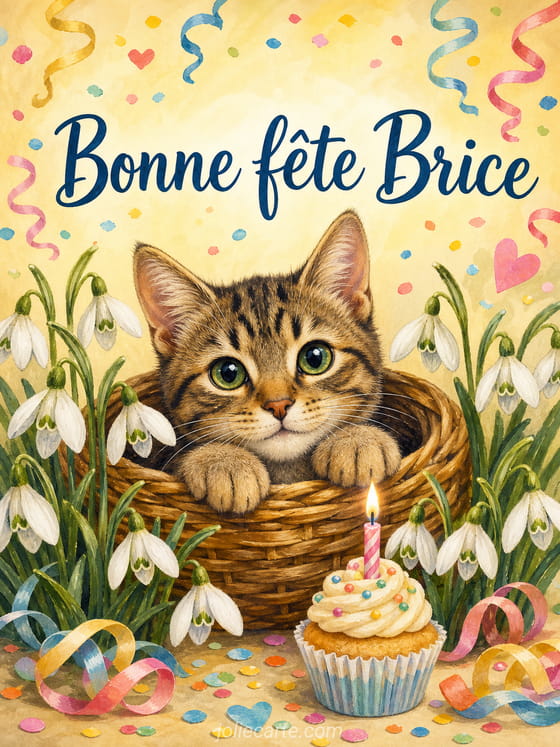 Carte bonne fĂȘte Brice
