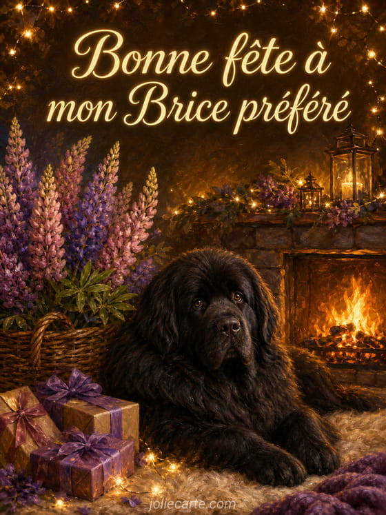 Carte bonne fĂȘte Brice