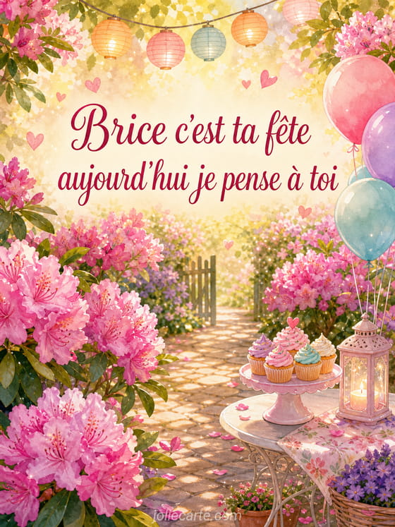 Carte bonne fĂȘte Brice