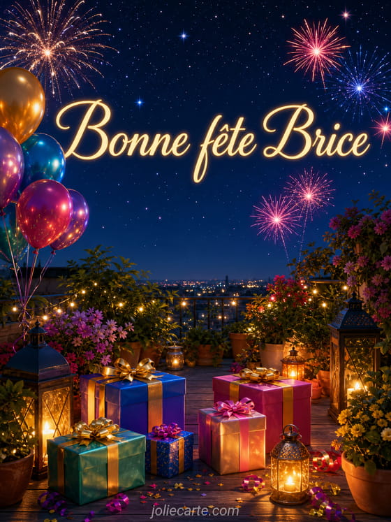 Carte bonne fĂȘte Brice