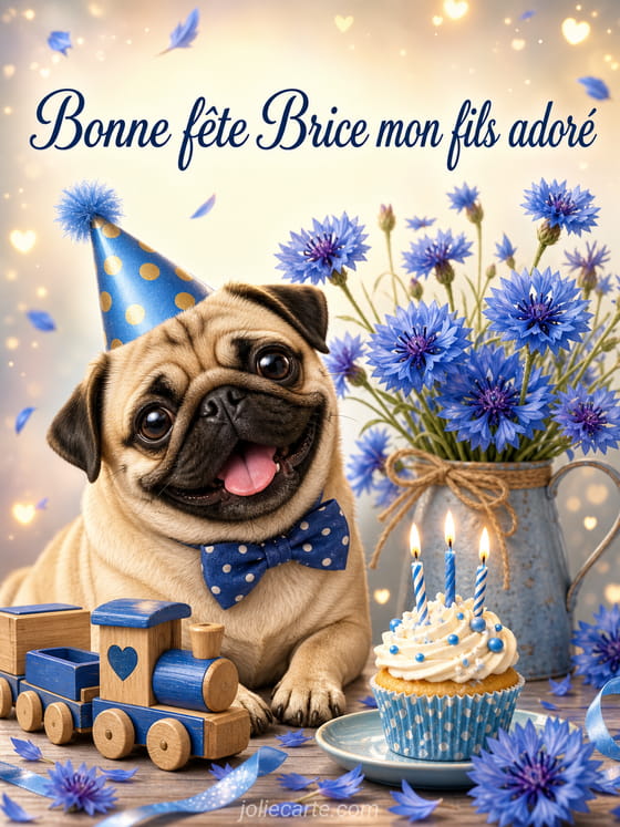 Carte bonne fĂȘte Brice