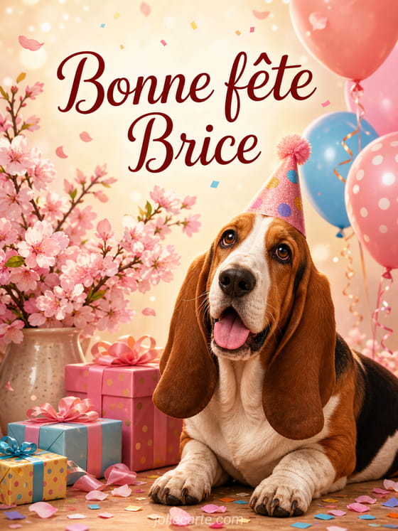 Carte bonne fĂȘte Brice