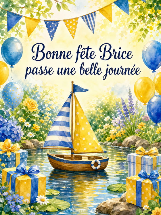 Carte bonne fĂȘte Brice