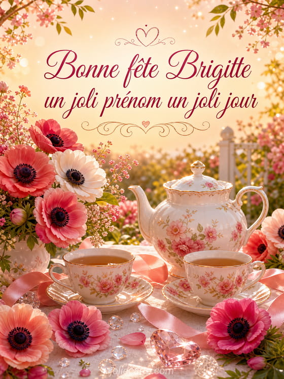 Carte bonne fĂȘte Brigitte