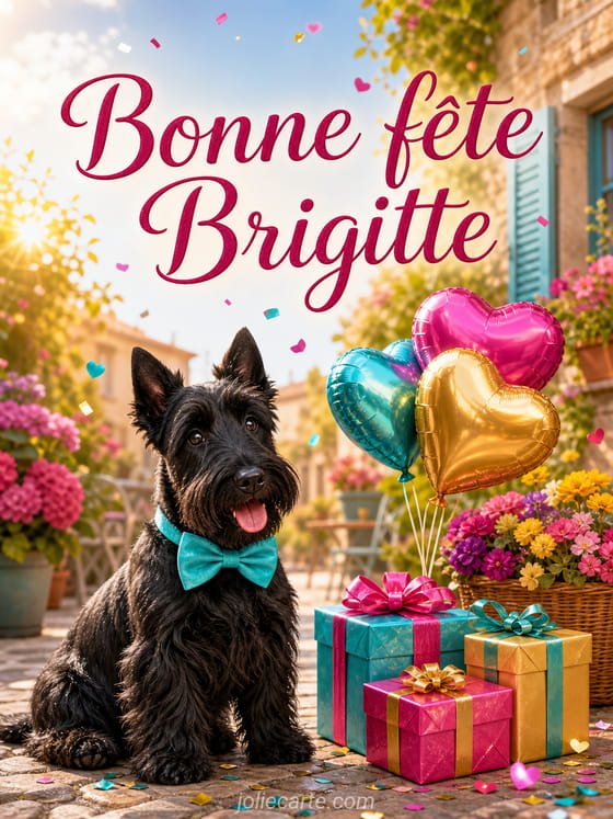 Carte bonne fĂȘte Brigitte