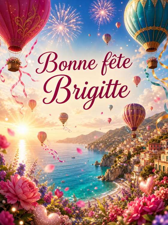 Carte bonne fĂȘte Brigitte