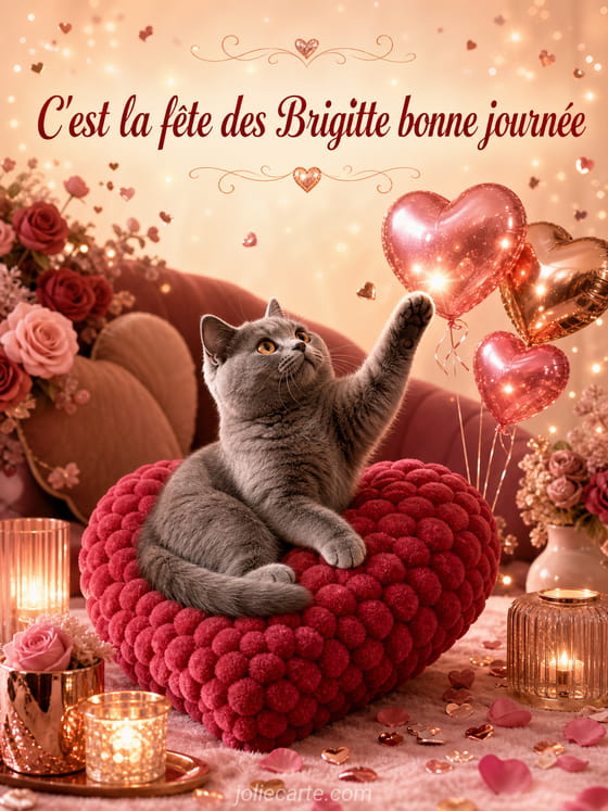 Carte bonne fĂȘte Brigitte