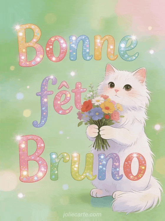 Bonne fête Bruno - Bruno gif bonne fete