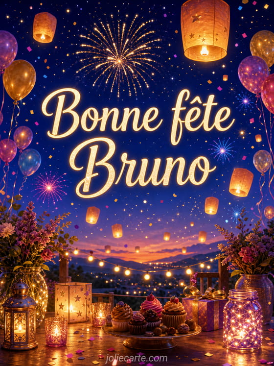 Carte bonne fĂȘte Bruno