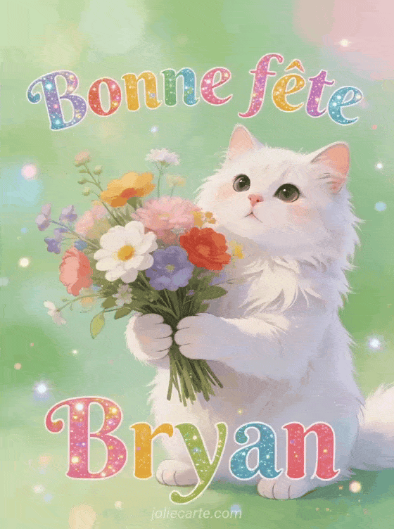 Bonne fête Bryan - Bonne fete bryan chat