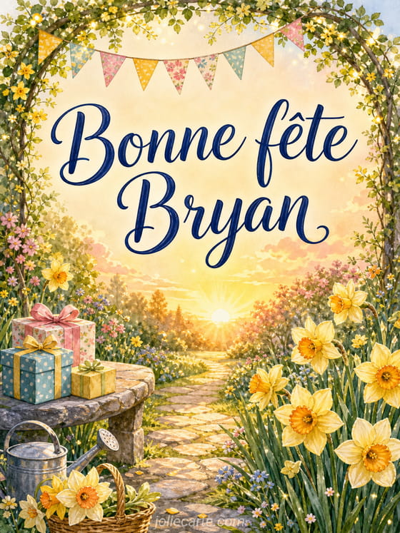 Carte bonne fĂȘte Bryan