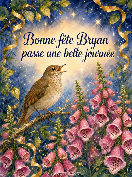 Carte bonne fĂȘte Bryan