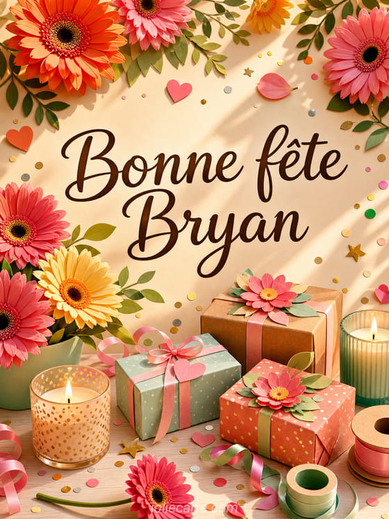 Carte bonne fĂȘte Bryan