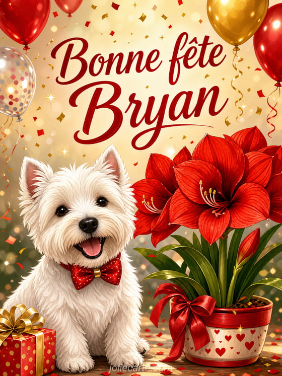 Carte bonne fĂȘte Bryan