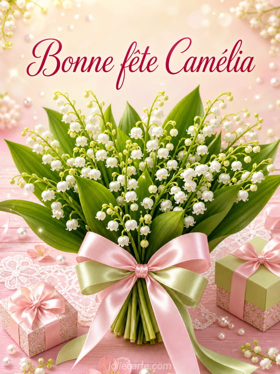 Carte bonne fĂȘte CamĂ©lia