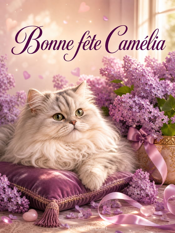 Carte bonne fĂȘte CamĂ©lia