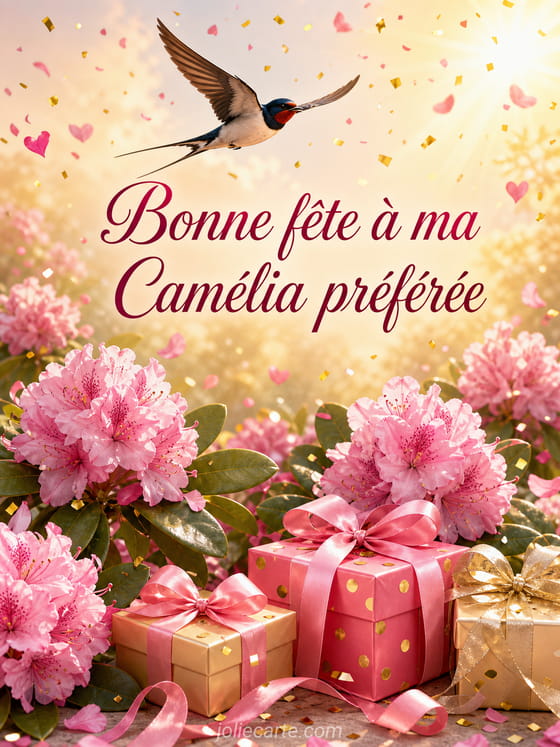 Carte bonne fĂȘte CamĂ©lia