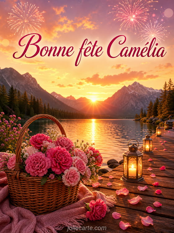 Carte bonne fĂȘte CamĂ©lia
