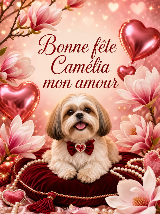 Carte bonne fĂȘte CamĂ©lia