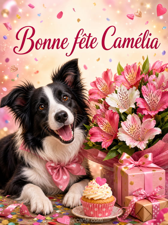 Carte bonne fĂȘte CamĂ©lia