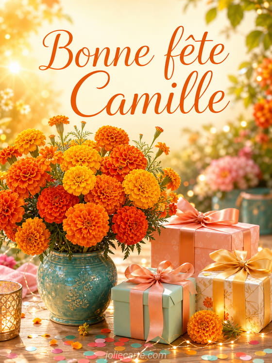 Carte bonne fĂȘte Camille