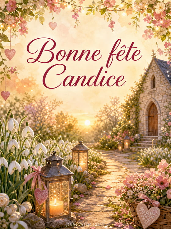 Carte bonne fĂȘte Candice