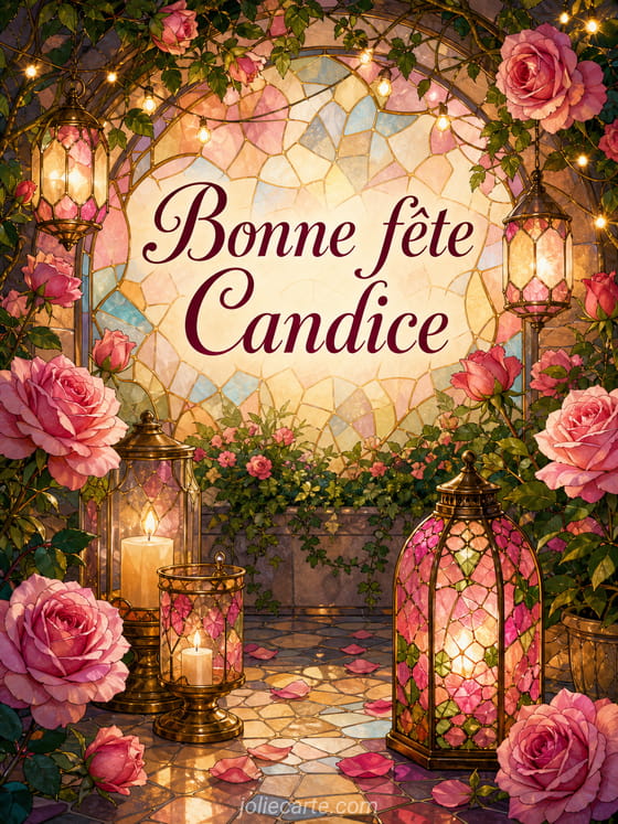 Carte bonne fĂȘte Candice
