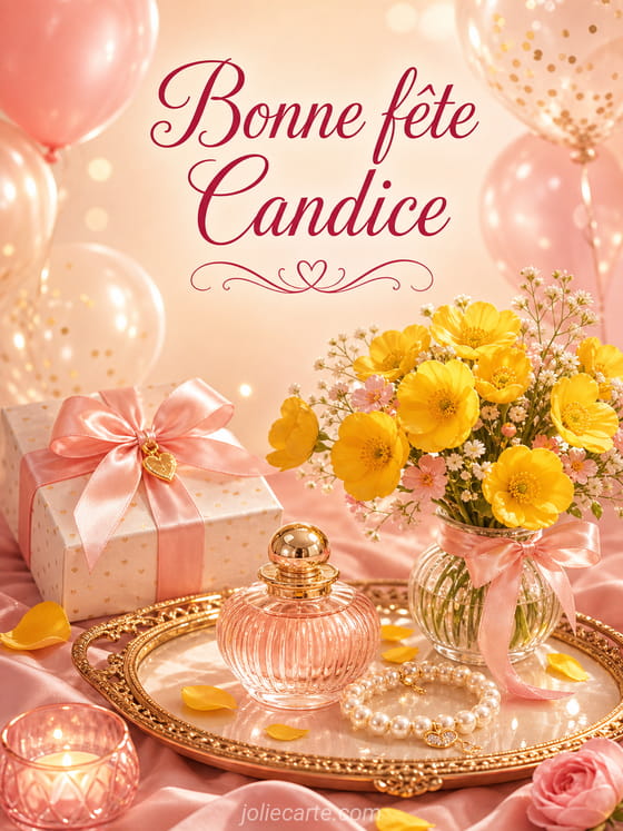 Carte bonne fĂȘte Candice