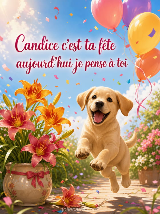 Carte bonne fĂȘte Candice