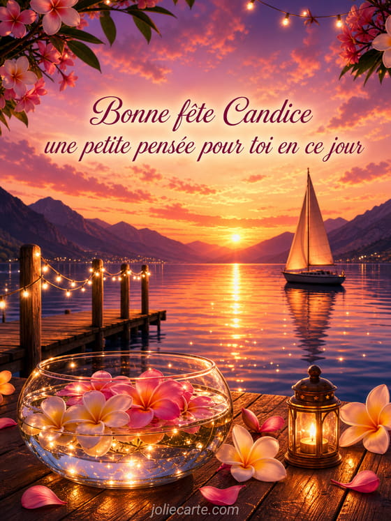 Carte bonne fĂȘte Candice