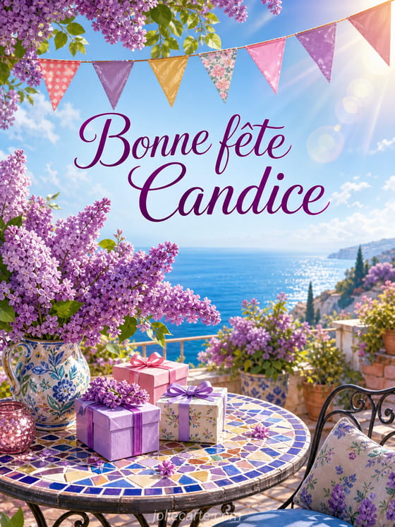 Carte bonne fĂȘte Candice