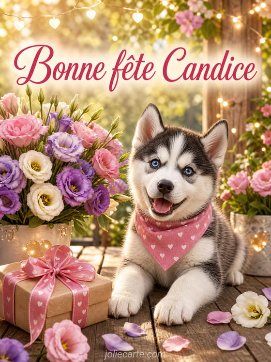 Carte bonne fĂȘte Candice